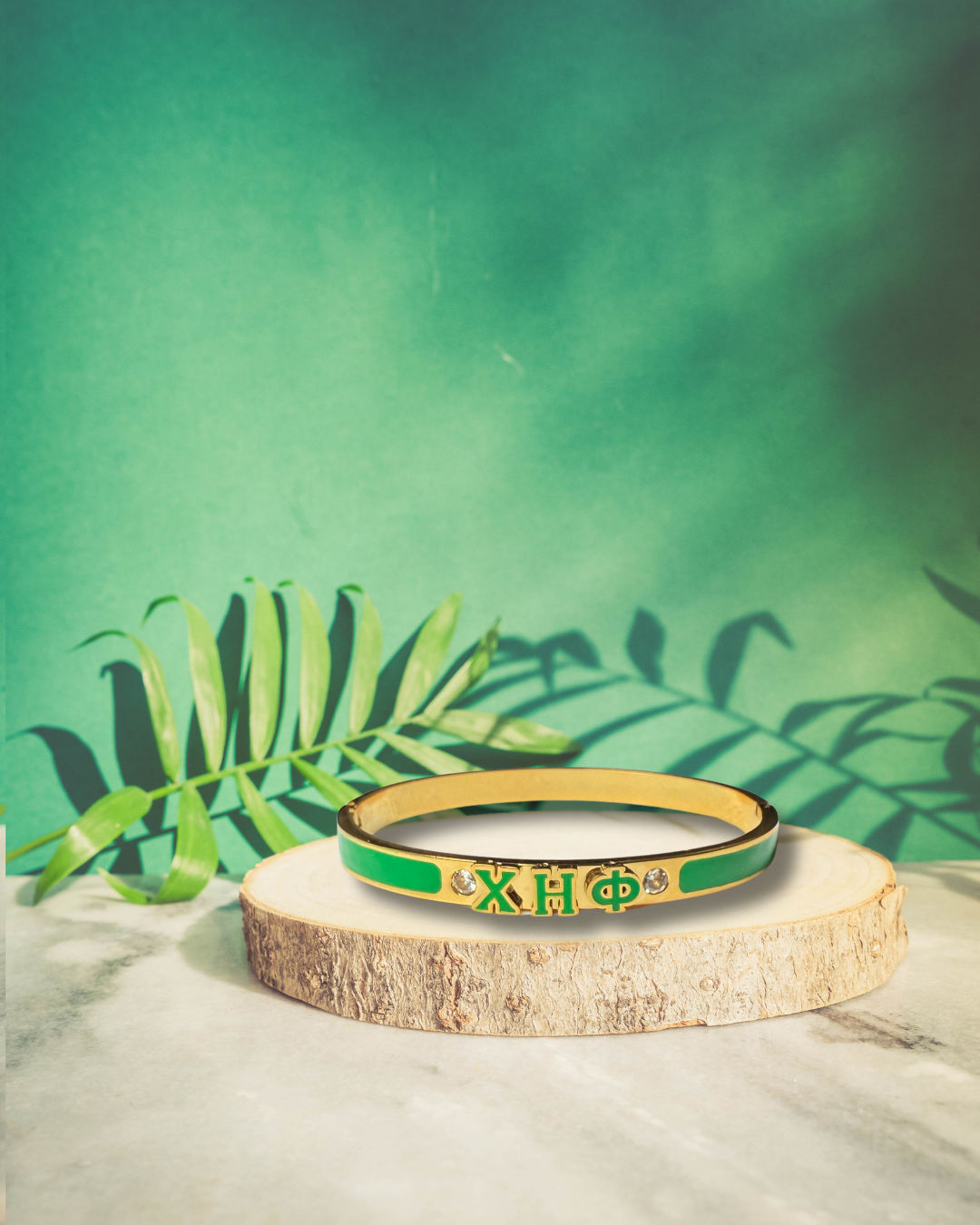 Chi Eta Phi Clasp Bracelet | 18K Gold PVD Plated | Chi Eta Phi Gifts | Sorority Jewelry | Chi-Coo | 1932