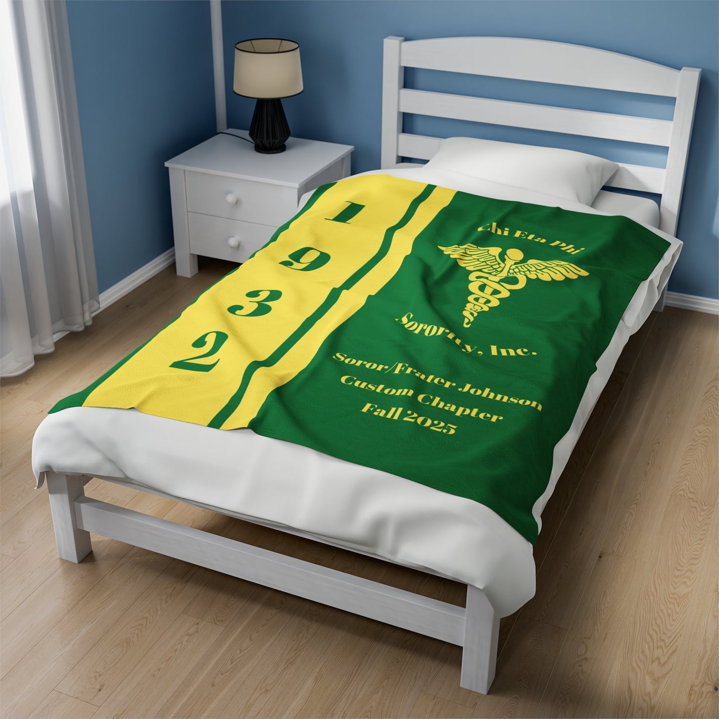 Personalized Chi Eta Phi Sorority Plush Blanket | Crossing Gift | Chi Nurse | Chi Line Gift