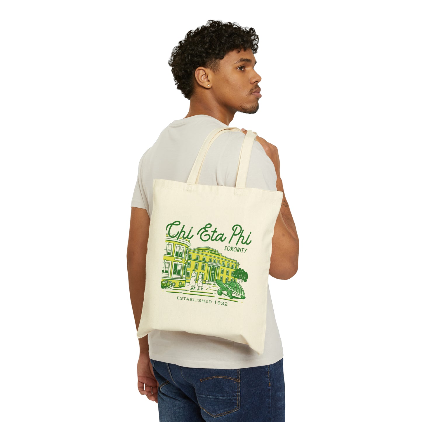 Chi Eta Phi Sorority Cotton Canvas Tote Bag