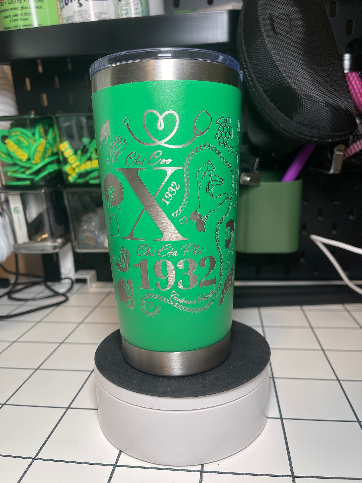 Chi Eta Phi Sorority Engraved 20 oz Tumbler - Chi Coo - Sorority Gift - Line Gift - Founders Day