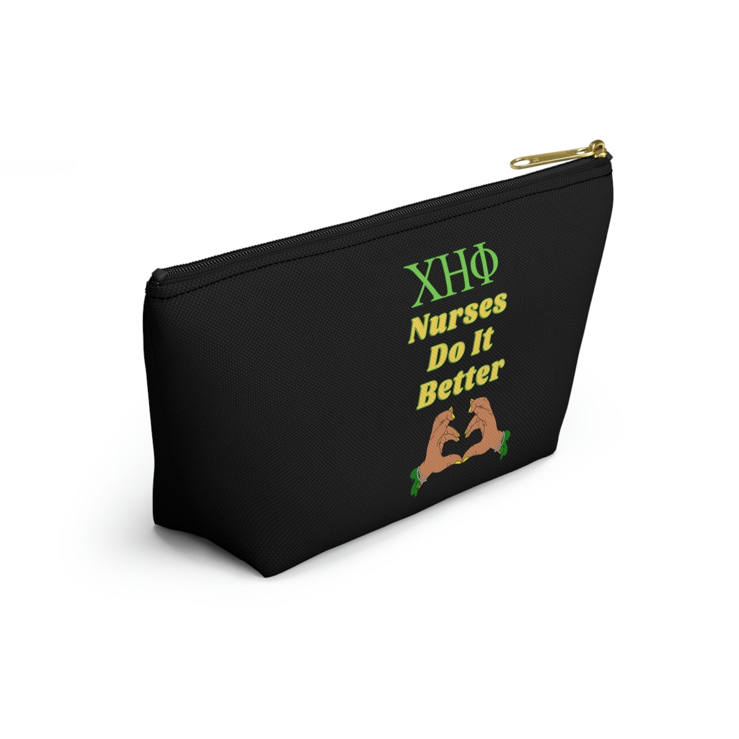 Chi Eta Phi Nurse Accessory Pouch | Chi Line Gift | Chi Coo | 1932 | Green and Yellow
