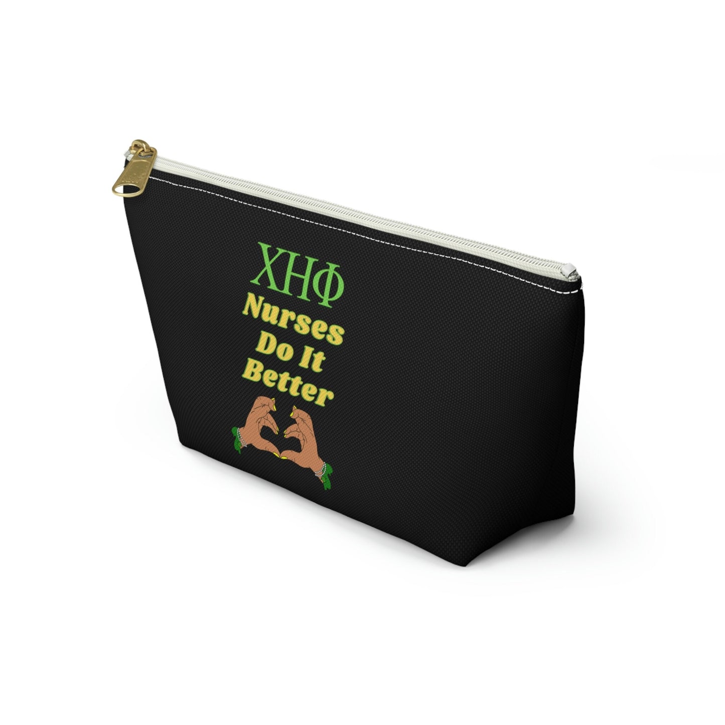 Chi Eta Phi Nurse Accessory Pouch | Chi Line Gift | Chi Coo | 1932 | Green and Yellow