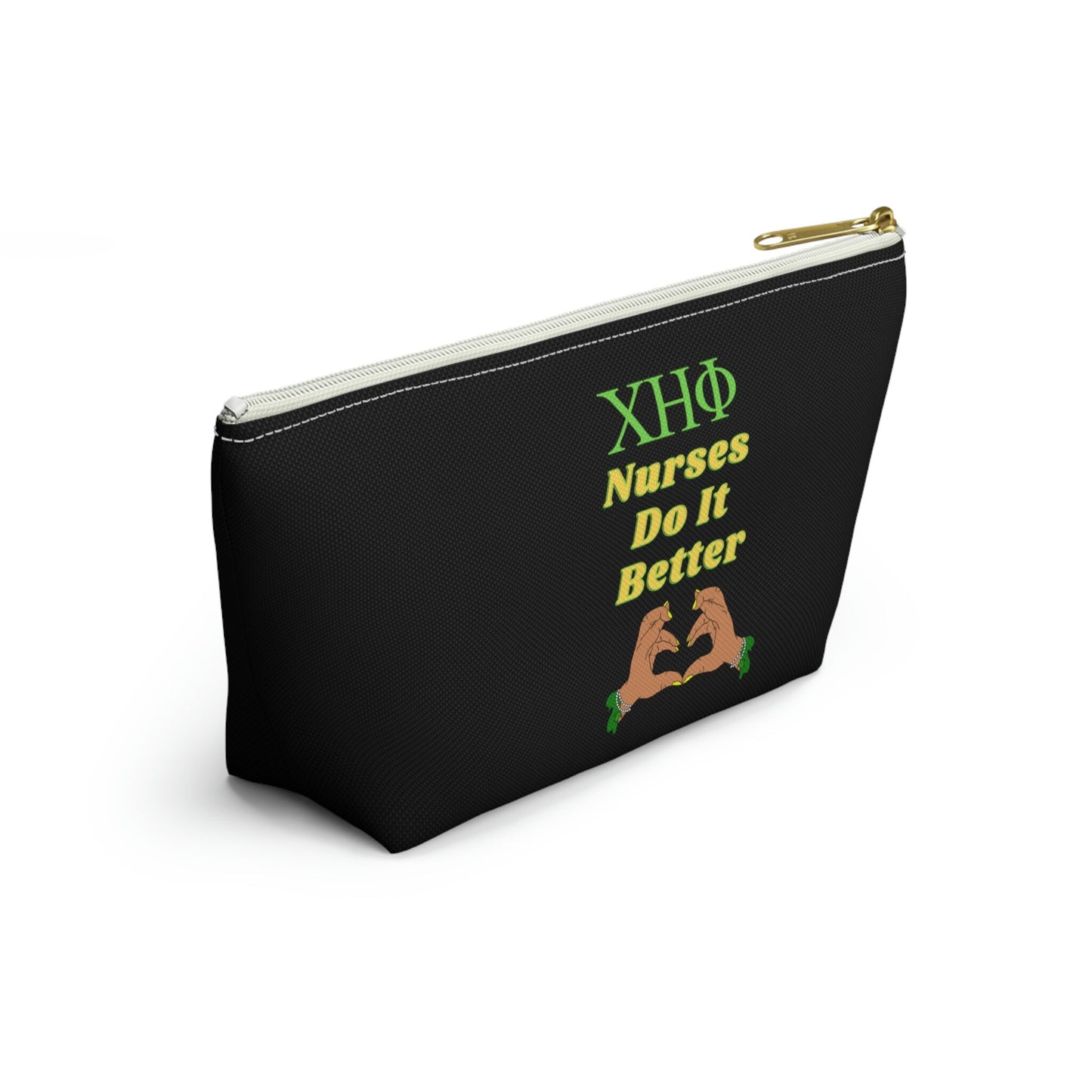 Chi Eta Phi Nurse Accessory Pouch | Chi Line Gift | Chi Coo | 1932 | Green and Yellow