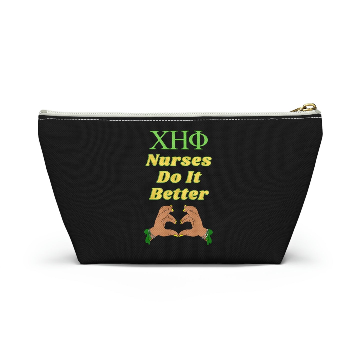 Chi Eta Phi Nurse Accessory Pouch | Chi Line Gift | Chi Coo | 1932 | Green and Yellow