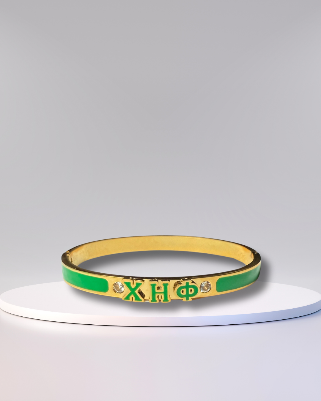 Chi Eta Phi Clasp Bracelet | 18K Gold PVD Plated | Chi Eta Phi Gifts | Sorority Jewelry | Chi-Coo | 1932
